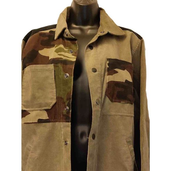 Corduroy Camo Unisex Shacket - Picture 4 of 7